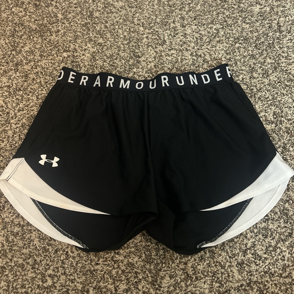 Under Armour Women's Athletic Shorts - Black and White